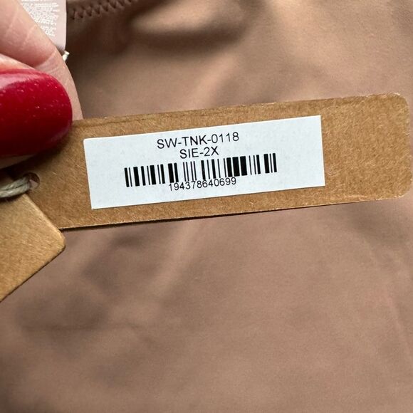 NWT SKIMS Womens Shaping Swim Tank Bikini Top Sienna SW-TNK-0118 Size 2X - Picture 11 of 14